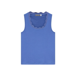 Mint Velvet Blue Scallop Trim Vest Top